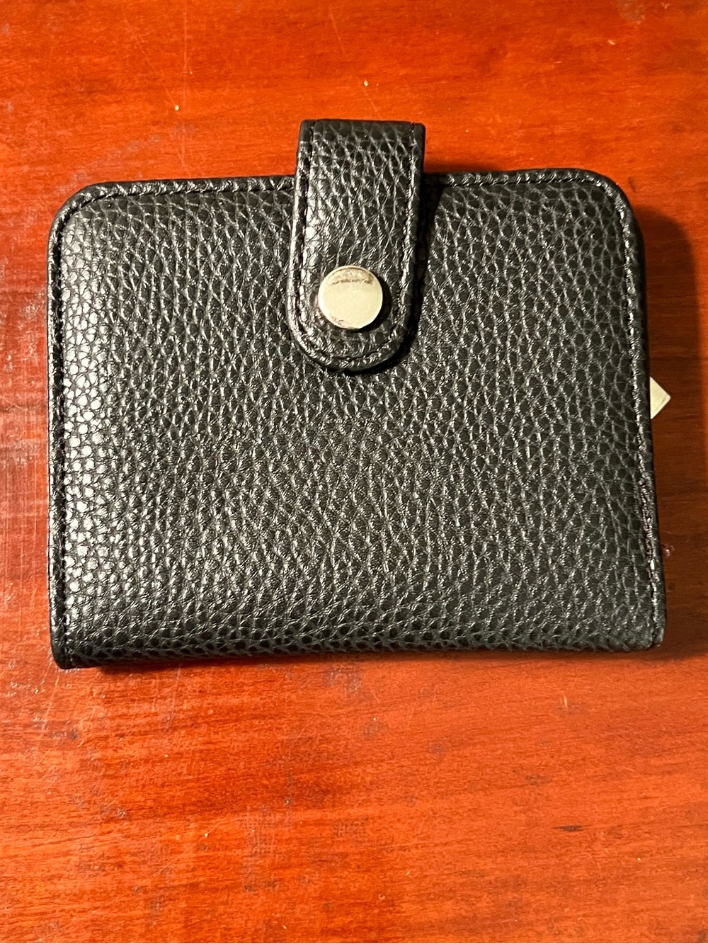 Black fake Leather Snap Wallet Case - Brand Unspecified